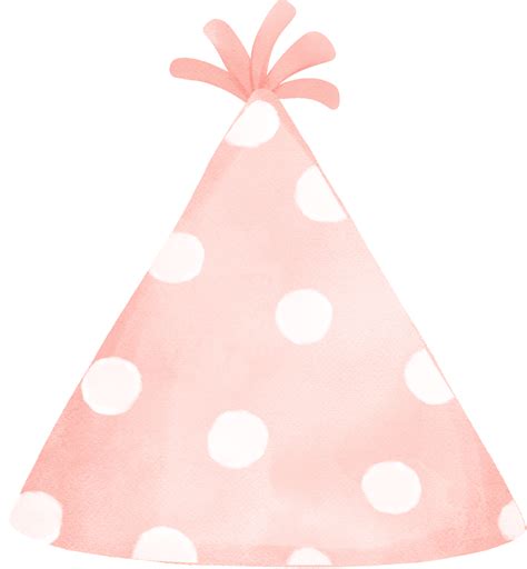 Cute Sweet Pastel Polka Dot Festive Party Hat Watercolor 22056824 PNG