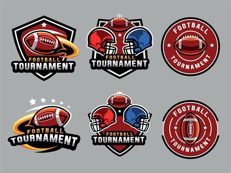 Set of American football logos and emblems 10061070 Vector Art at Vecteezy