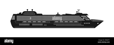 Cruise Ship Silhouette Vector