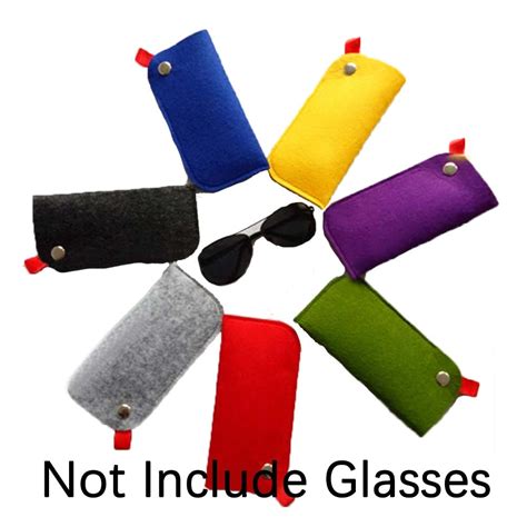 New Felt Sunglasses Case For Women Colorful Candy Eyeglasses Box Soft Bag Accessoires Lunettes