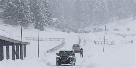 Fresh Snowfall In Higher Reaches Of Kashmir Rains Lash Plains