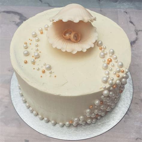 Pearl Wedding Anniversary Cake