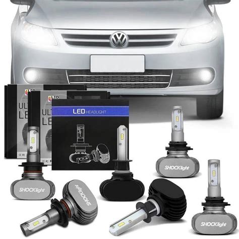 Kit Led Farol De Milha Gol G5 Hb4 Ponto