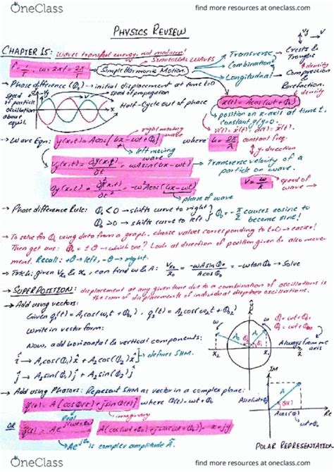 Phys Midterm Chapter Study Guide Oneclass