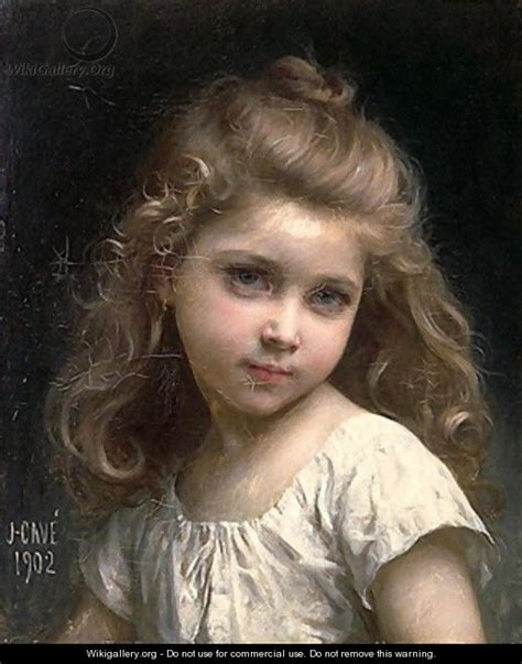 Portrait Of A Young Girl Jules Cyrille Cave The