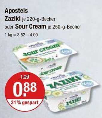 Apostels Zaziki Oder Sour Cream Angebot Bei V Markt