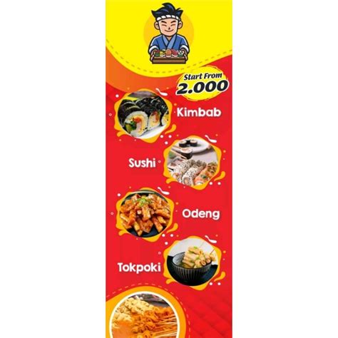 Jual Spanduk Banner Japanese Street Food Kimbab Sushi Shopee Indonesia