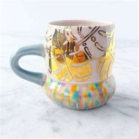 Ceramic Artist Crafts Dazzling Mugs Celebrating 90s Kids And Plant Moms