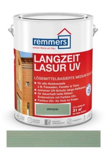 Remmers Langzeit Lasur Uv Silbergrau Liter Holzschutz F R Au En