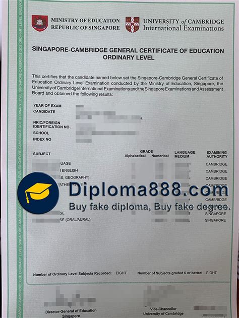 Create Singapore Cambridge Gce A Level Certificate Online