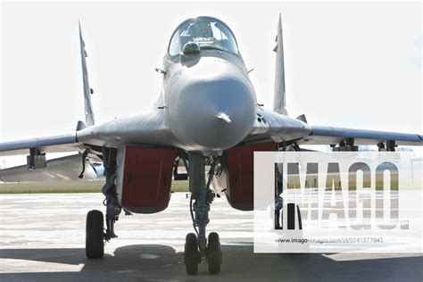 A Mig Fulcrum Fighter Aircraft Of The Polish Air Force At Malbork