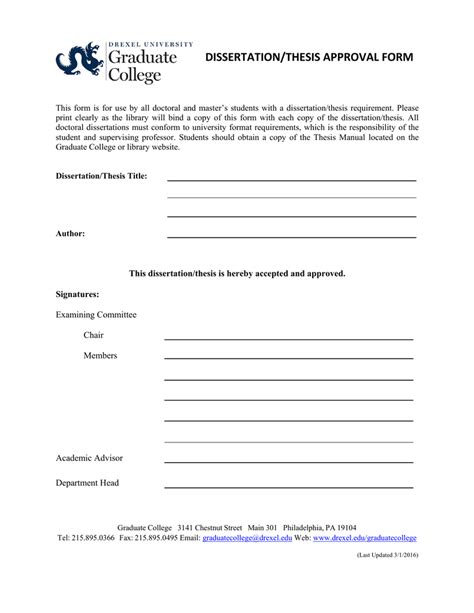 DISSERTATION THESIS APPROVAL FORM