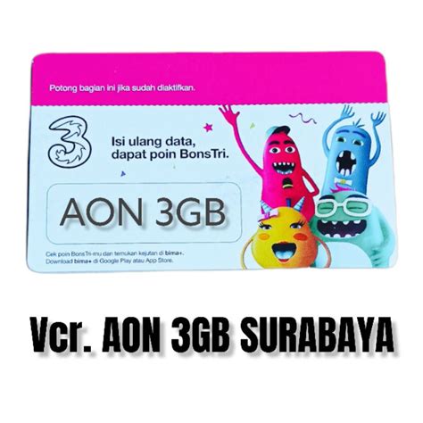 Jual Voucher Data Internet Three TRI AON 3GB Shopee Indonesia