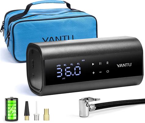 Amazon YANTU Cordless Tire Inflator Portable Air Compressor For