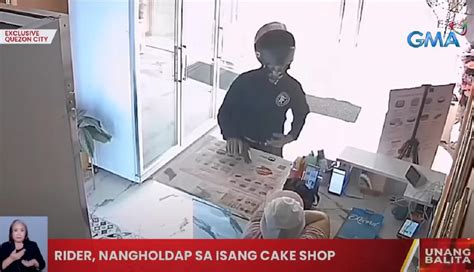 Rider Nangholdap Ng Isang Cake Shop Sa Quezon City Balitambayan