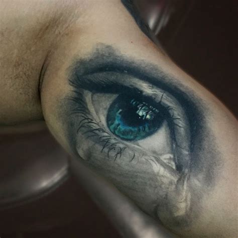 Realistic Eye Crying Eye Tattoo