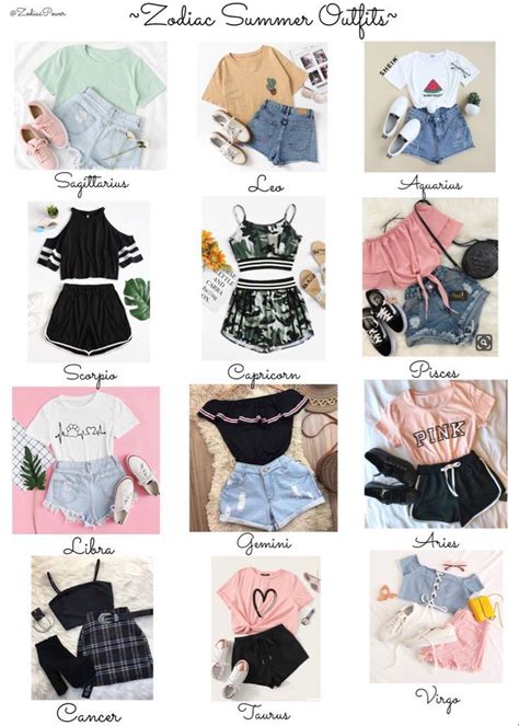 🌼zodiac Summer Outfits🌼 Zodiac Sign Fashion Zodiac Clothes Zodiac