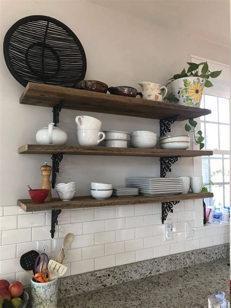 Rustic Kitchen Shelves