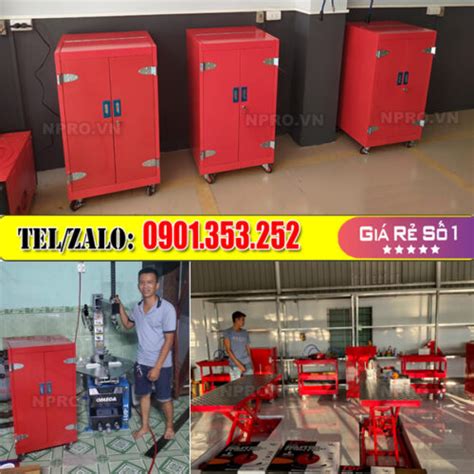 Kệ 3 khay 1 ngăn khóa giá treo Xe đẩy đồ nghề 3 ngăn có giá treo