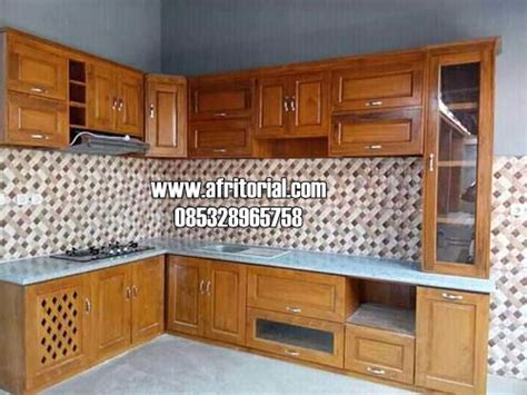 Jual Kitchen Set Jati Jepara Model Minimalis Modern Harga Murah