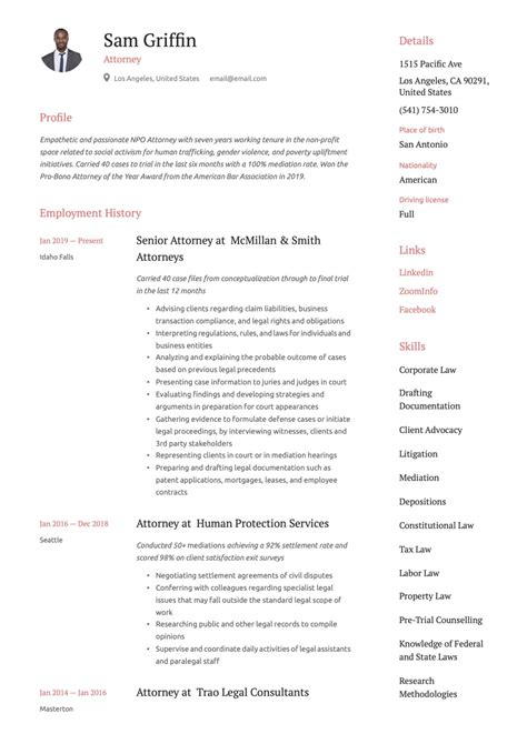 18 Attorney Resume Examples & Guide for 2024