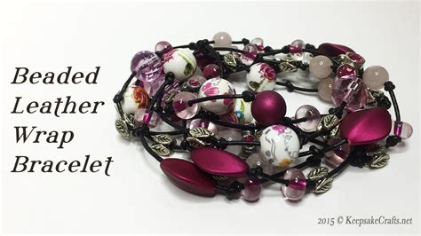 Beaded Leather Wrap Bracelet Tutorial Youtube