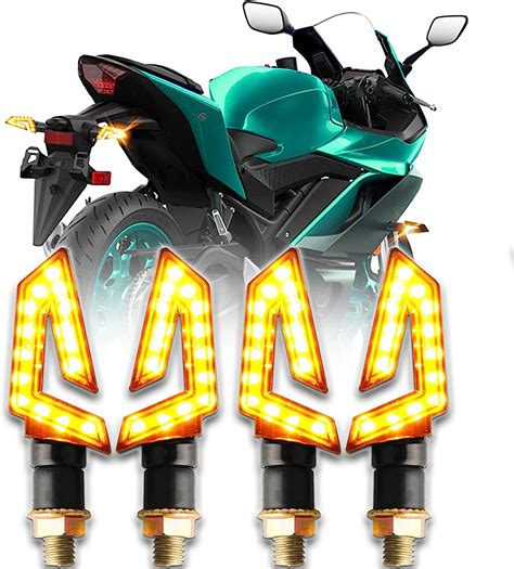 DREAMIZER 4 señales de giro para motocicleta de flecha 15 luces LED de