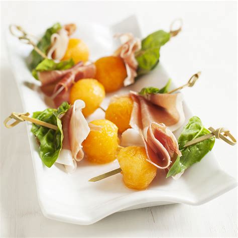 Recette Brochettes De Melon Au Jambon Et Menthe