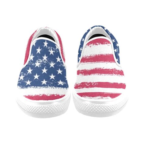 Red White Blue Shoes Etsy