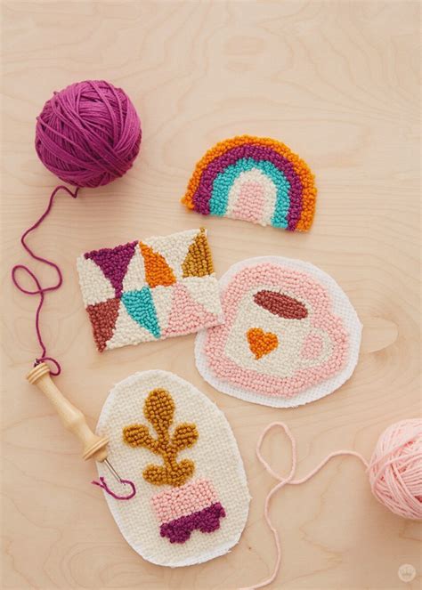 Punch Needle Patches Cute Cozy Projects For Cold Nights Thinkmake