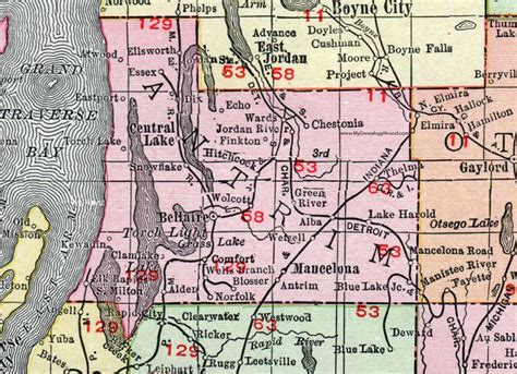 Map Of Antrim County Michigan By Rand Mcnally