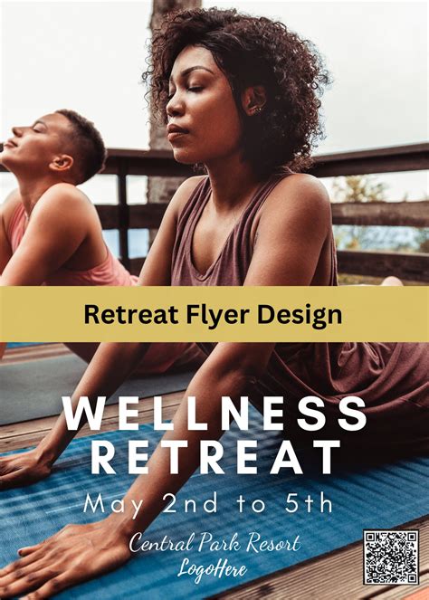 Attractive Retreat Flyer Invitation Design Spa Event Yoga Flyer Design