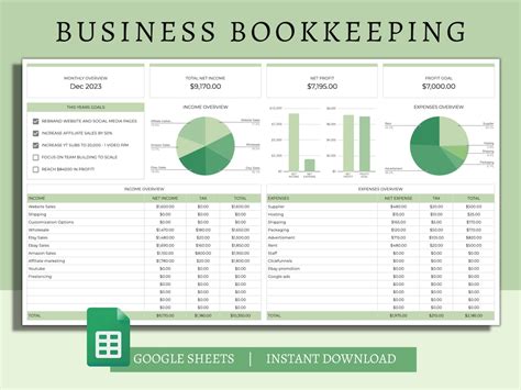 Business Bookkeeping Google Sheet Business Bookkeeping Spreadsheet ...