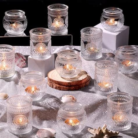 36 Pack Votive Candle Holders For Table Centerpieces Clear Glass Diy Wax Filling