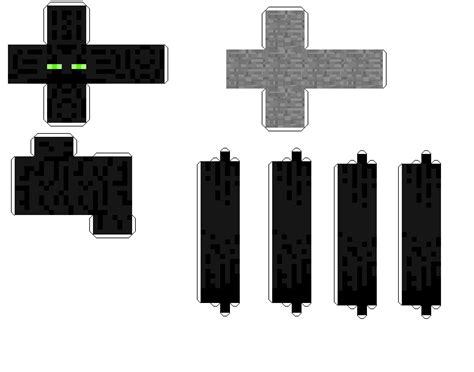 Minecraft Papercraft Enderman Head