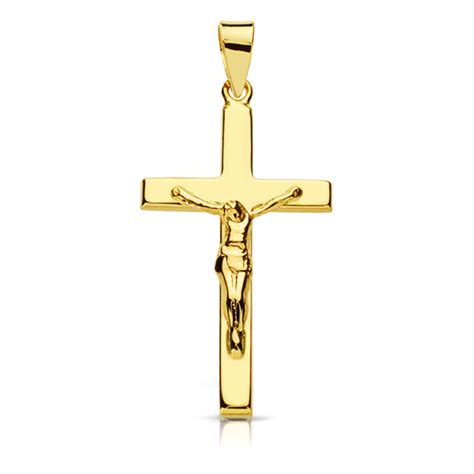 Cruz Oro Amarillo Con Cristo Maroy Joyeros