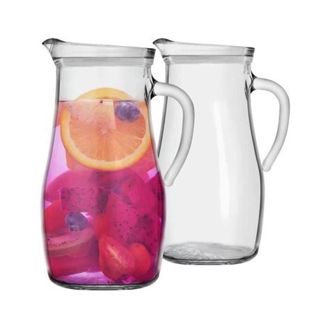 6x 1 8L Tallo Carafes à Eau en Verre Jus Carafe Décanteur Pichet pour