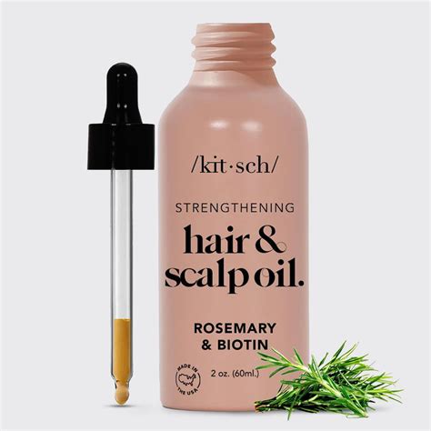 Rosemary Scalp And Hair Strengthening Oil With Biotin Kitsch