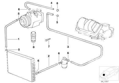 Original BMW Pressure Hose Compressor Condenser 8er E31 HUBAUER Shop De