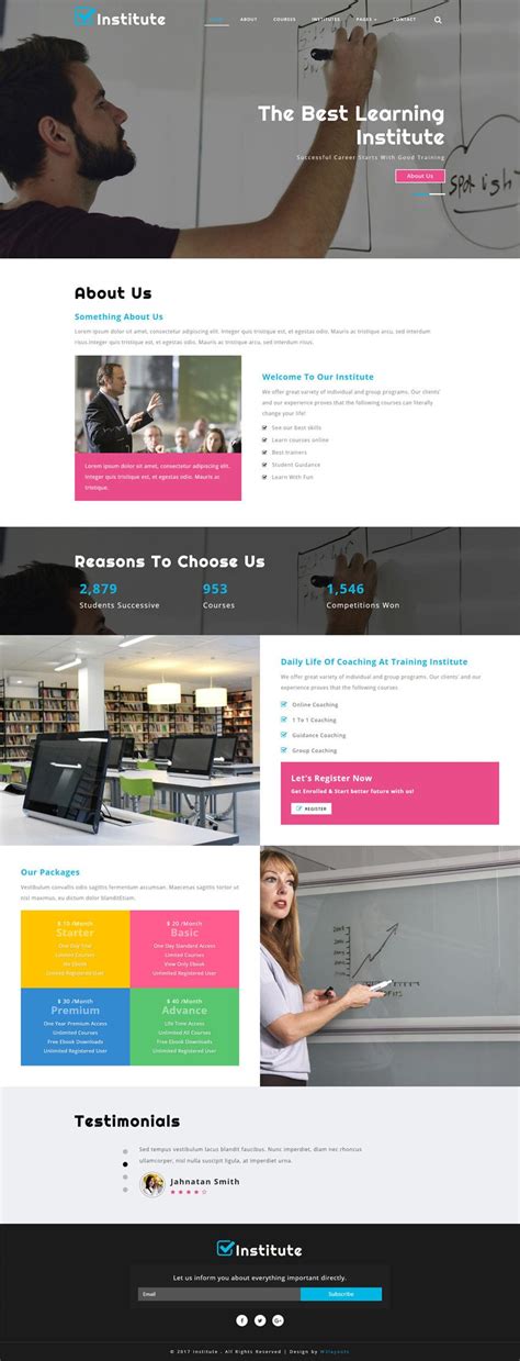 Institute Education Category Bootstrap Responsive Web Template