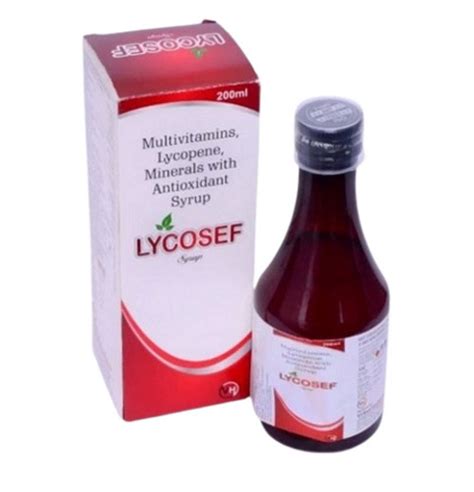 Multivitamins Lycopene Minerals With Antioxidant Lycosef Syrup Pack Of