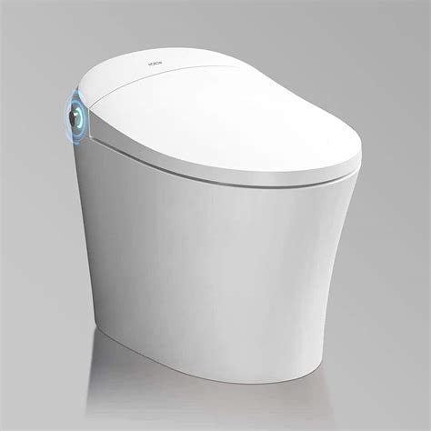 HOROW 1 Piece 1 1 27 GPF Dual Flush Elongated Toilet In White Seat