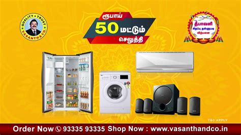 Vasanth And Co Diwali Offer Take Home Your Favourite Home Appliances By