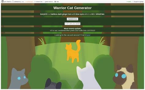 Warrior Cat Generator