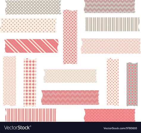 Washi Tape Graphics Set Royalty Free Vector Image