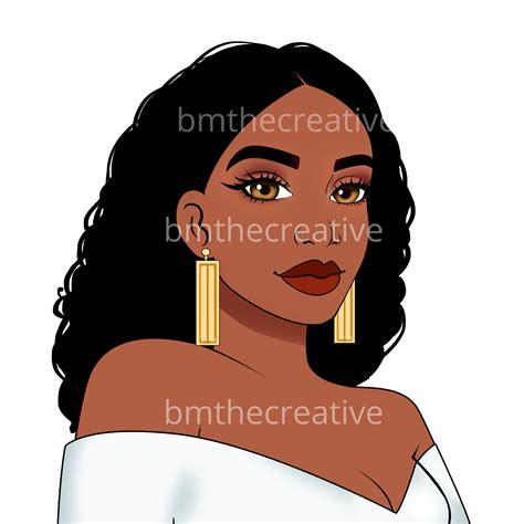 Black Woman Art PNG Ms. Classy Black Woman Afro Clipart DIGITAL DOWNLOAD Juneteenth Svg - Etsy