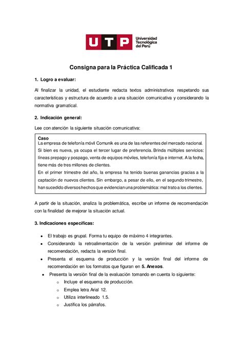 Consigna Para La Practica Calificada Consigna Para La Pr Ctica