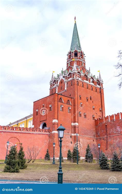 Moskau Kremlin Troitskaya Kontrollturm Stockbild Bild Von Kultur