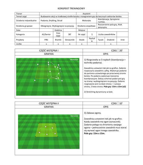 Konspekty Treningowe Akademia Futbol Materia Y Szkoleniowe Dla Trener W