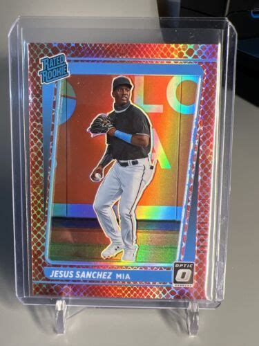 2021 Panini Donruss Optic Baseball Jesus Sanchez Red Dragon Prizm 110